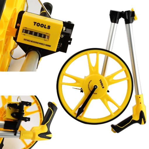 Picture of Yellow Land Measuring Wheel with Meter SW-214B -