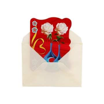 Show details for Greeting Card with Envelope, Large Red Picture of Greeting Card with Envelope, Large Red