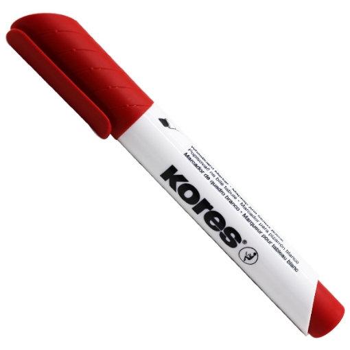 Image de Marqueur pour tableau blanc - Pointe biseautée Rouge XW2 Kores Modèle 20857