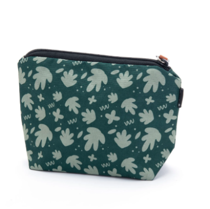 Picture of Multipurpose Pencil Case 6 x 15 x 21.5 cm Green Printed Grey Leaves – Mintra 09483