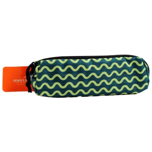 Image de Trousse à crayons en tissu 1 zip Imprimé VAGUES BLEUES - Mintra 9446