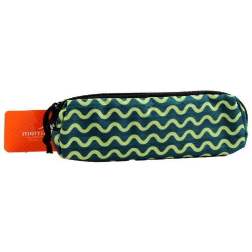 Picture of Fabric Pencil Case 1 Zipper BLUE WAVES Print - Mintra 9446