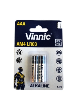 Mostrar detalles de Tarjeta de baterías remotas 2 piezas Vinnic Alcalina Modelo AM4 LR03 Imagen de Tarjeta de baterías remotas 2 piezas Vinnic Alcalina Modelo AM4 LR03