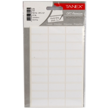 显示明细 白色矩形办公标签 10张 A5 每张30个标签,17 x 12毫米 - Tanex OFC-107 图片 白色矩形办公标签 10张 A5 每张30个标签,17 x 12毫米 - Tanex OFC-107