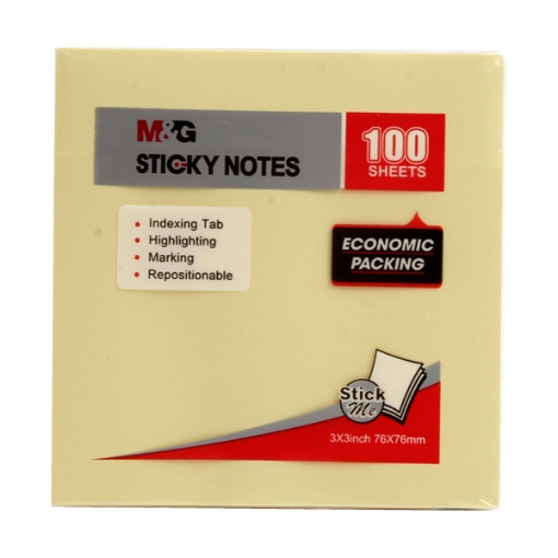 Picture of Post-It Yellow 100 Sheets 76x76 mm - M&G