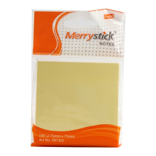 Picture of MERRY STICK STICKY NOTE YELLOW 100 PAPER 75 × 75 MM