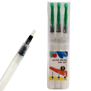 Zeige Details für Set mit 3 Wasserpinselstiften - Bleib lächelnd CS011 Bild von Set mit 3 Wasserpinselstiften - Bleib lächelnd CS011