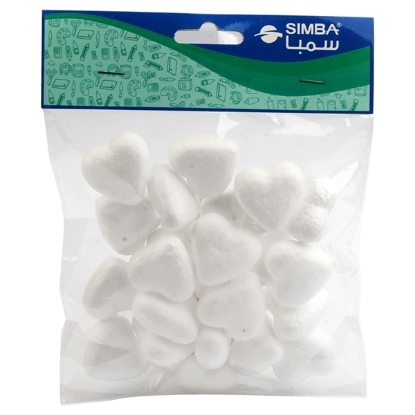 Picture of Foam Heart White 3.5 cm 20 pcs - Simba T-022