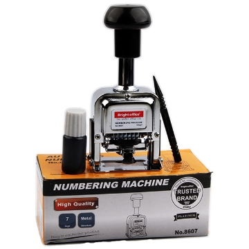 Mostrar detalles de Sello Numerador Árabe 7 Dígitos Metálico - Bright Office Modelo 8607 Imagen de Sello Numerador Árabe 7 Dígitos Metálico - Bright Office Modelo 8607