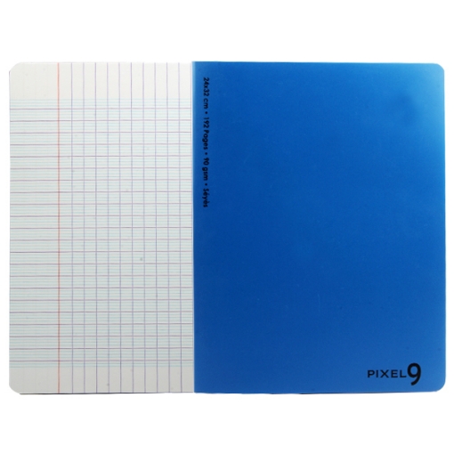 Picture of School notebook Blue Poly Pin 96 Sheets French 9 Pixels Size 32*24