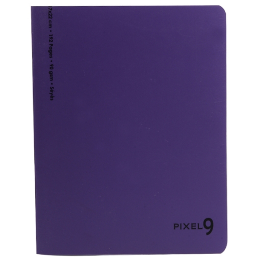 Picture of French Stapled Notebook 96 Sheets 22 * 17 cm Purple Polypropylene Cover - Pixel 9