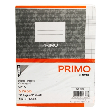 Zeige Details für Primo Französisches Heft mit Klammerheftung 192 Seiten 17 x 22 cm 5 Stück - Mintra 93610 Bild von Primo Französisches Heft mit Klammerheftung 192 Seiten 17 x 22 cm 5 Stück - Mintra 93610
