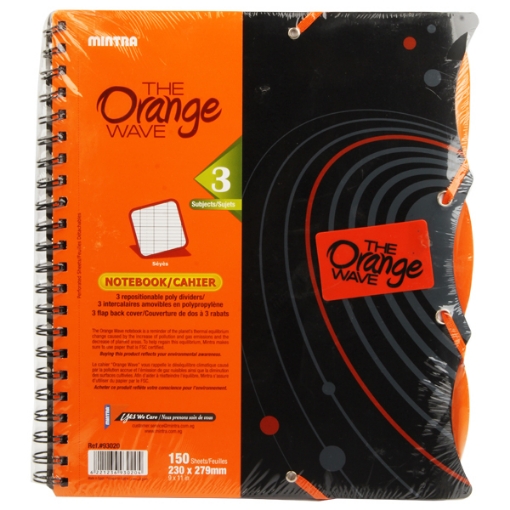 Picture of School notebook Double Orange and Beef 150 Sheets French Size 23*27.9