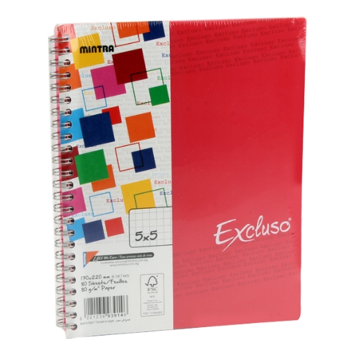 Picture of Double Excluso Wirebound Notebook 17x22 cm 80 Sheets 80 gsm - Mintra