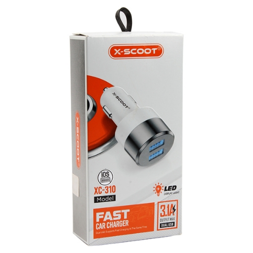 Picture of شاحن سيارة 2 مخرج USB + وصلة ايفون –XC310 X Scoot