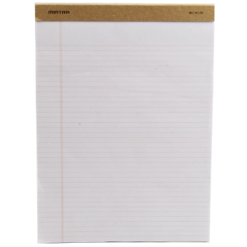 Zeige Details für Notizblock Baggase geheftet Weißes Papier Liniert Schmal 50 Blätter 27 x 29 cm 56 g - Mintra Bild von Notizblock Baggase geheftet Weißes Papier Liniert Schmal 50 Blätter 27 x 29 cm 56 g - Mintra