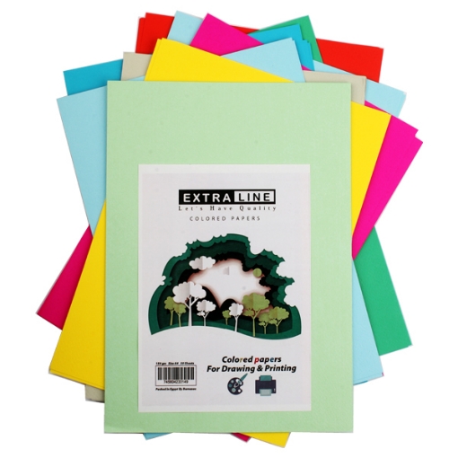 Picture of Pack of 100 Colored Papers 150g - Extra Line