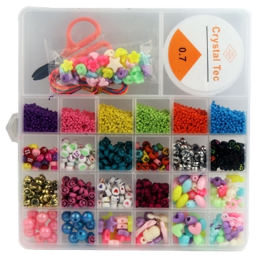 Zeige Details für Perlen-Set 1200 Stück Undurchsichtige Farben mit Schere Elastischem Faden und Hummerverschlüssen – Simba Modell 6002 Bild von Perlen-Set 1200 Stück Undurchsichtige Farben mit Schere Elastischem Faden und Hummerverschlüssen – Simba Modell 6002