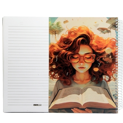 Picture of Wire bound University Notebook White Paper Cover 120 Sheets 70 gsm A4 – Extra Line