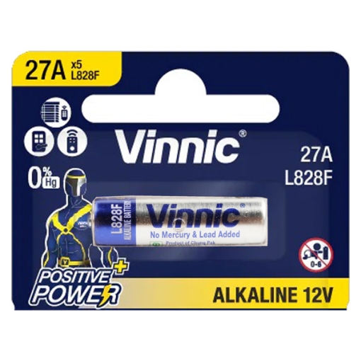 Imagen de Batería alcalina para mando de coche Vinnic 12V – Modelo L828F 27A
