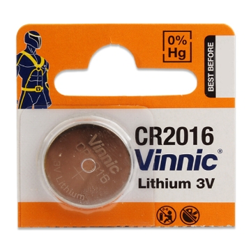 Mostrar detalles de piedra de reloj de litio 3 v, 5 g - Vinnic CR2016 Imagen de piedra de reloj de litio 3 v, 5 g - Vinnic CR2016