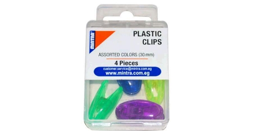 Picture of Mintra Pin Clip Plastic Box - 30mm Colors - Pack of 4 Pins - Model 94382