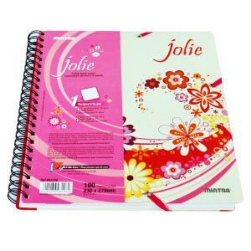 Picture of School notebook Double Julie 100 Sheets Lined 1 Divider 56g Size 23*27.9 Mintra