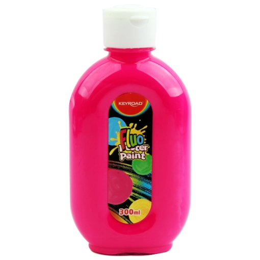 Image de Bouteille de couleurs pour affiches fluo rose 300 ml Modèle Keyroad KR972107