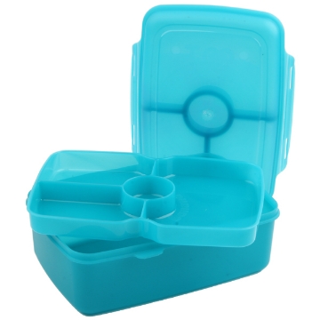 Zeige Details für Geteilte Lunchbox aus Kunststoff 2 Liter - Banana Bild von Geteilte Lunchbox aus Kunststoff 2 Liter - Banana