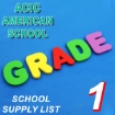 Picture of School Supplies List - ACIC American School - First Grade