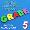 Picture of School Supplies List – Inspire International School, Fifth Grade