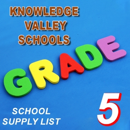 Picture of School Supplies List – Knowledge Valley Schools Fifth Grade