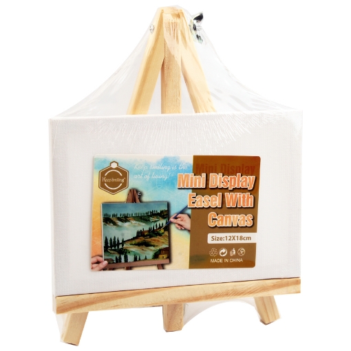 Imagen de Soporte de dibujo de madera con lienzo 12 × 18 cm – KeepSmiling TZK 1218