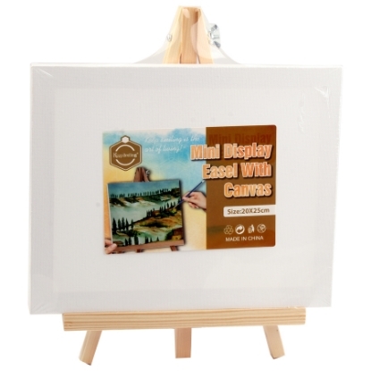 Picture of Wooden drawing stand with canvas, size 20*25 cm, model TZK2025