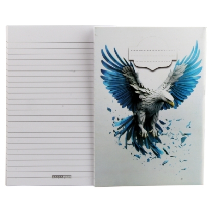 Picture of Lined Notebook White Paper eagle shape 60 Sheets - Extra Line Panda 10