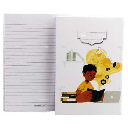 Picture of Lined Notebook White Paper boy shape 60 Sheets - Extra Line Panda 10