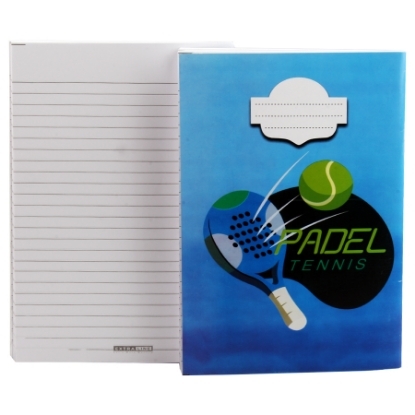 Picture of Lined notebook, Padel shaped 60-sheet - Extra Line Panda-10