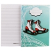 Picture of Lined Notebook White Paper skateboard shape 80 Sheets - Extra Line Panda 8