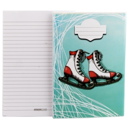 Picture of Lined Notebook White Paper skateboard shape 80 Sheets - Extra Line Panda 8