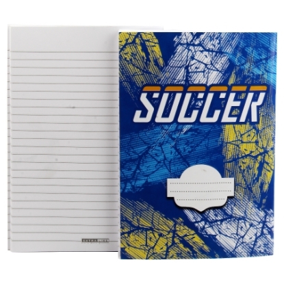 Picture of Lined notebook white Paper Soccer Shape 60 Sheets - Extra Line Panda 10 