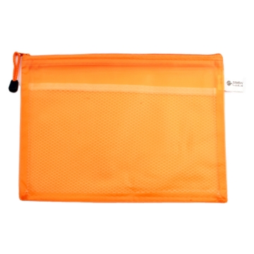Show details for Plastic Zipper Folder with Mesh Divider Orange B4 - Simba Picture of Plastic Zipper Folder with Mesh Divider Orange B4 - Simba