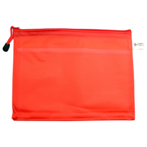 Picture of Mesh Bag with Zipper Red A3 - Simba S6646-1