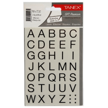 显示明细 英文字母贴纸,常规字体,2张,15毫米,20克 - Tanex STC-507 图片 英文字母贴纸,常规字体,2张,15毫米,20克 - Tanex STC-507