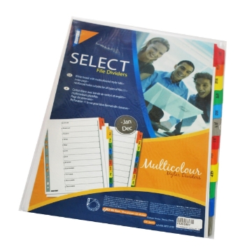 Show details for Multi-Colored Months of the Year 12 Dividers A4 - Mintra Picture of Multi-Colored Months of the Year 12 Dividers A4 - Mintra