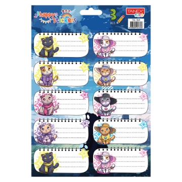 Show details for School Tickets For Girls, Different Shapes 10 Pieces Colors 3 Sheets - Tanex TTSL-821 Picture of School Tickets For Girls, Different Shapes 10 Pieces Colors 3 Sheets - Tanex TTSL-821