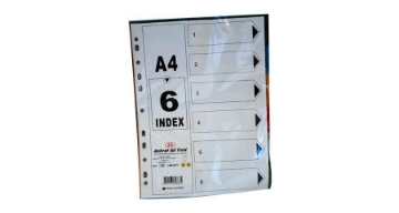 Show details for Index Dividers Modern from 1 - 6 numbers  Picture of Index Dividers Modern from 1 - 6 numbers