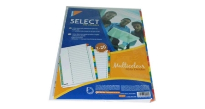 Picture of Multi-Colored Mylar Dividers 20 Dividers A4 - Mintra