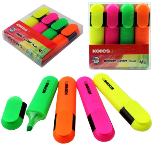 Picture of Highlighter 4 color pen set KORES MODEL 36140