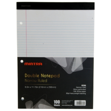 Show details for Notepad Pin 100 lined paper white 21.6 * 29.8 Mintra Picture of Notepad Pin 100 lined paper white 21.6 * 29.8 Mintra
