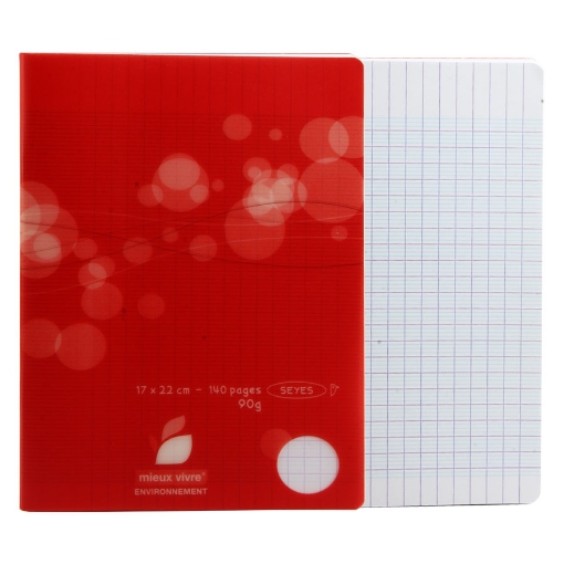 Picture of Wire-bound notebook Clear pp, 70- French paper, 22 x 17cm Auchan